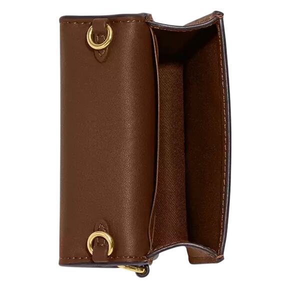 COACH BOXED MINI WALLET ON A CHAIN IN SIGNATURE COATED CANVAS & SMOOTH LEATHER - Picture 6 of 7